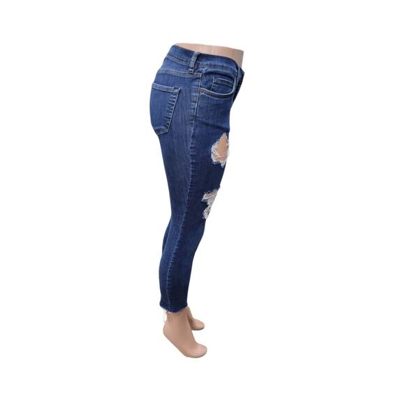 Free People Destroyed Reagan Jeans Size 29 Stretch Denim Button Fly - Picture 10 of 11